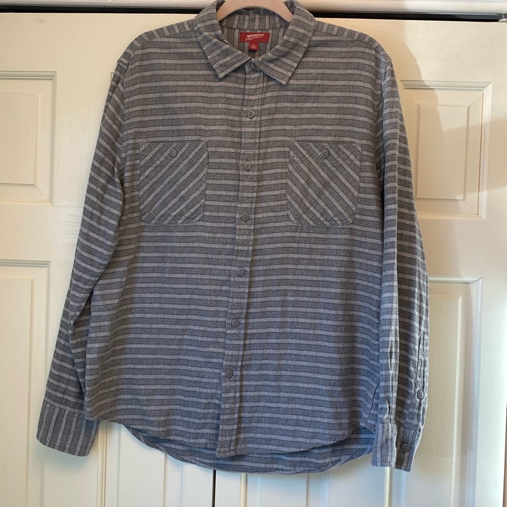 Arizona Grey Striped Flannel